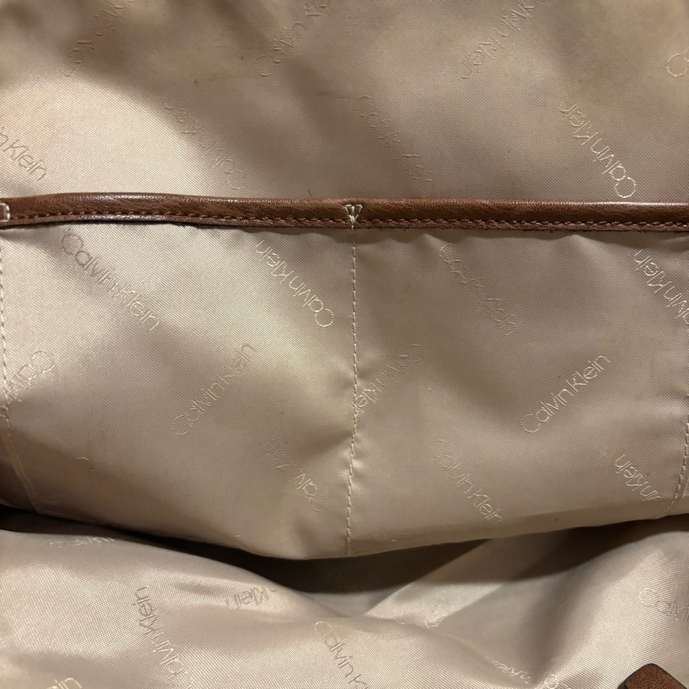 Calvin Klein Brown Zip Around Backpack purse - Picture 6 of 10